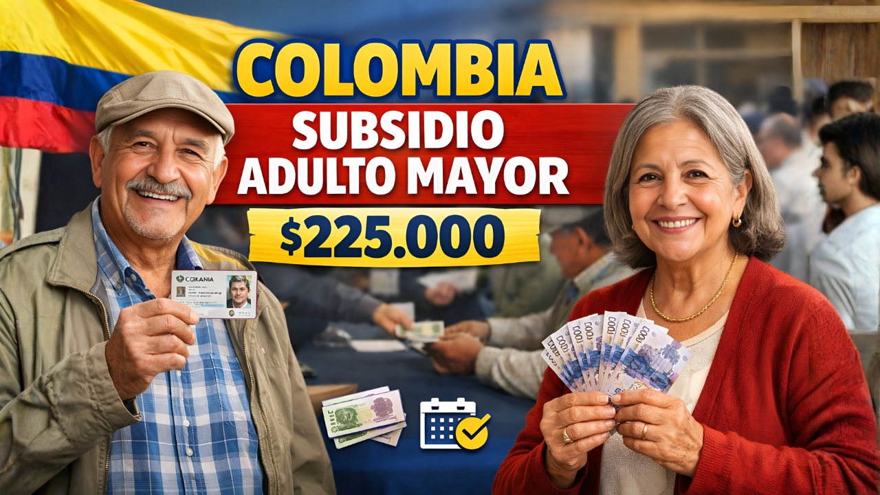 Colombia: Subsidio Adulto Mayor $225.000 – Beneficiarios, Inscripción y Pagos de Abril 2026
