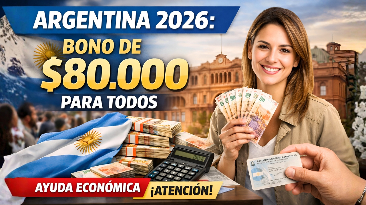 Argentina 2026: Bono de $80.000 para jubilados en abril — quién lo recibe y fechas de pago