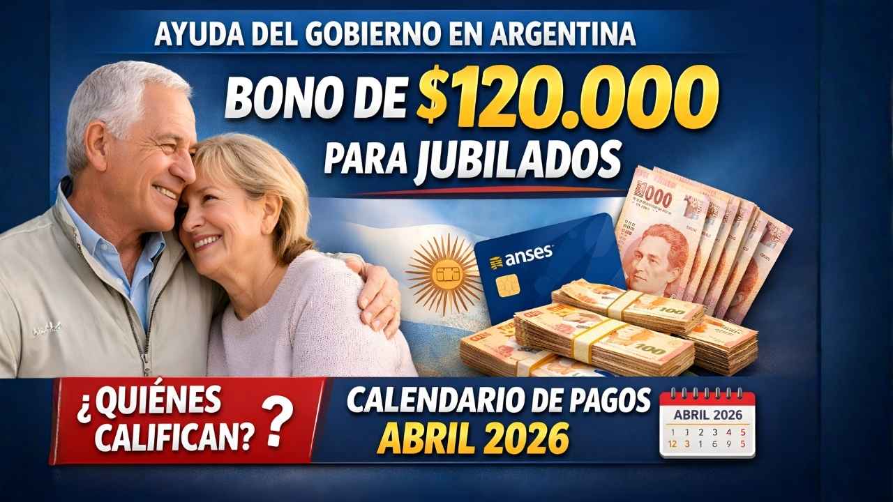 Ayuda del Gobierno en Argentina: Bono de $120.000 para Jubilados, Quiénes Califican y Calendario de Pagos Abril 2026